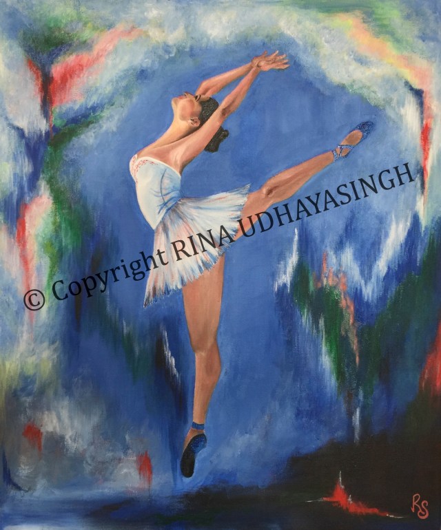 Ballerina ~ 50 x 60 Oil & Acrylic, March 2015